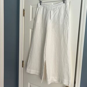 Chico’s NWT pull on Linen Culotte pants, crop fashion.